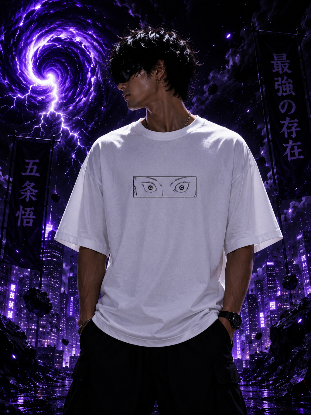 Gojo Manga Eyes Over-Sized Shirt