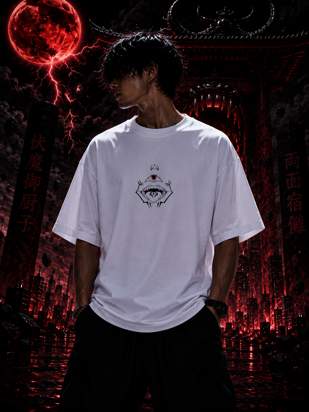Sukuna Face Over Sized Shirt
